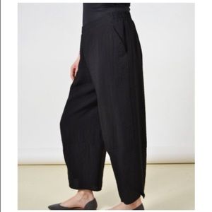 Black Polka Dot Pants Cropped 